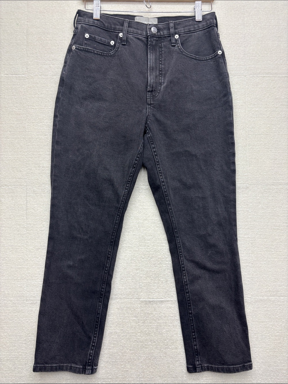 EVERLANE | Black Women's High-Rise Straight Jeans original cheeky jean 28 28s